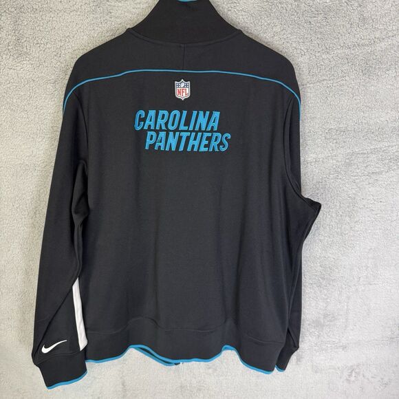 Carolina Panthers Jacket Mens XXL Black Nike Full Zip NFL Football Casual - Picture 7 of 9